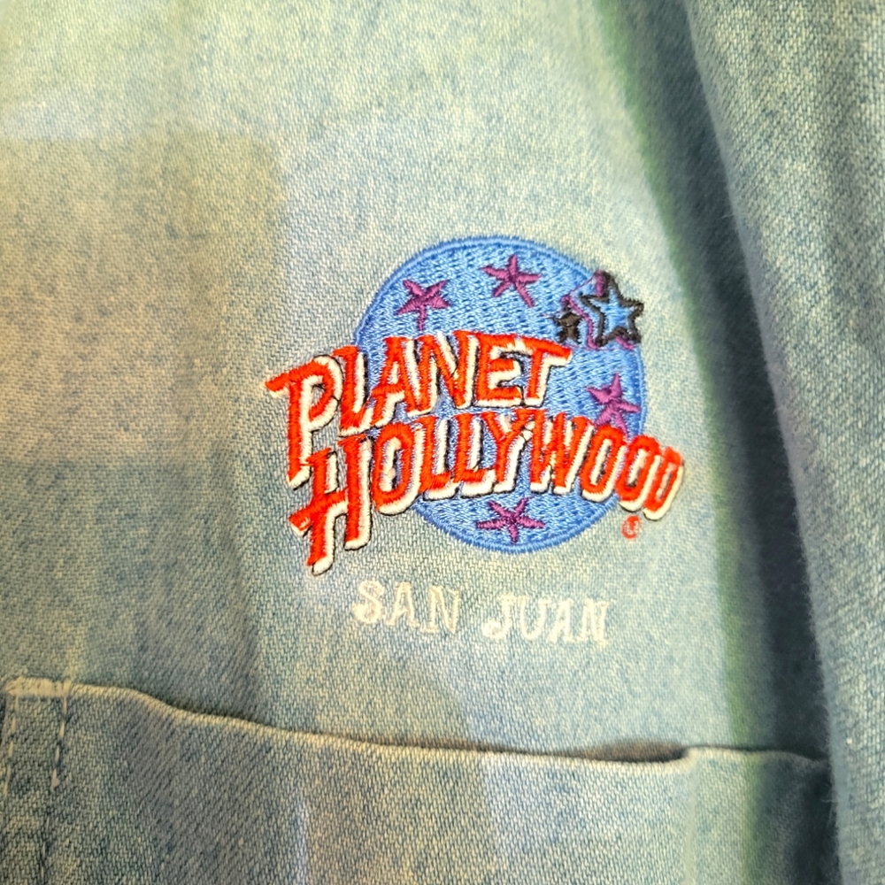 Vintage 90's Planet Hollywood denim shirt - Picture 2 of 3
